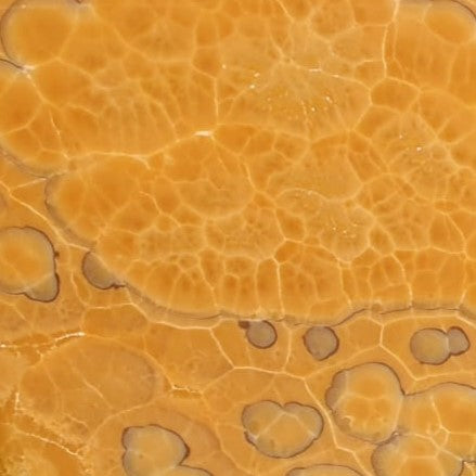 Terracotta Onyx – Hochwertiger, transluzenter Naturstein mit einzigartiger Maserung, ideal für luxuriöse Innenraumgestaltung.

