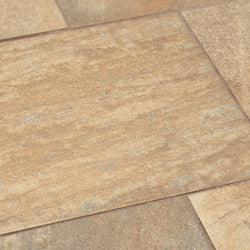 Keramikplatte Bahia Dark gold-gelb, 80x40x2 cm – Rutschfeste Feinsteinzeugplatte mit Naturkante für Innen- und Außenbereiche