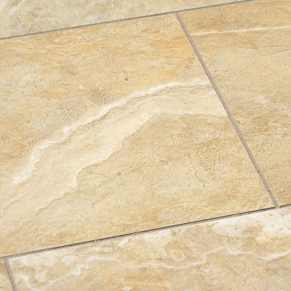 „Keramikplatte Creme creme-beige-gelblich, 80x40x3 cm – Rutschfeste Feinsteinzeugplatte für Innen- und Außenbereiche“

