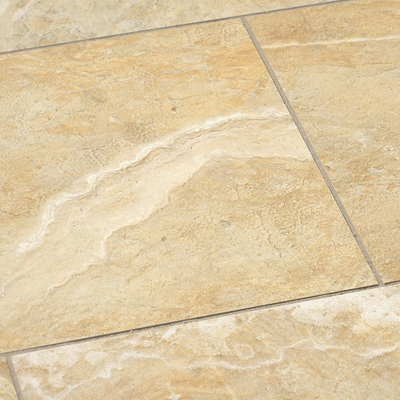 „Keramikplatte Creme creme-beige-gelblich, 80x40x3 cm – Rutschfeste Feinsteinzeugplatte für Innen- und Außenbereiche“


