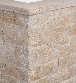 Travertin Schlossmauerstein Mokka 15×18-20×30-60 cm hellbraun – Eleganter Naturstein für dekorative und langlebige Mauerwerke
