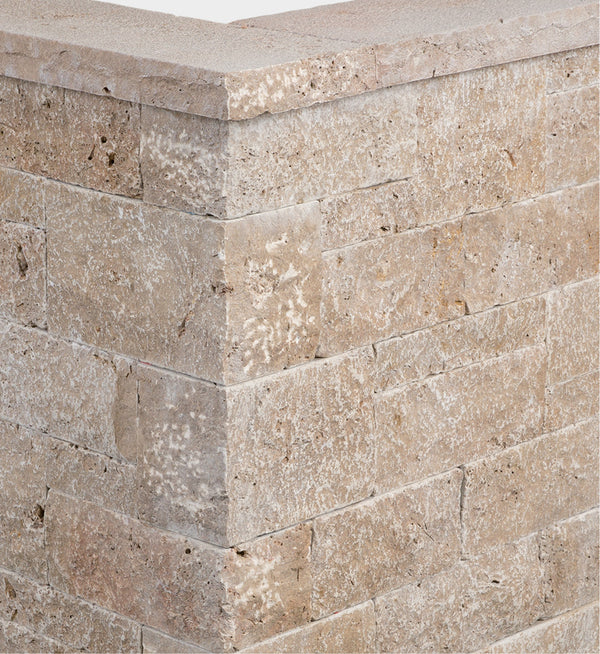 Travertin Schlossmauerstein Mokka 15×18-20×30-60 cm hellbraun – Eleganter Naturstein für dekorative und langlebige Mauerwerke